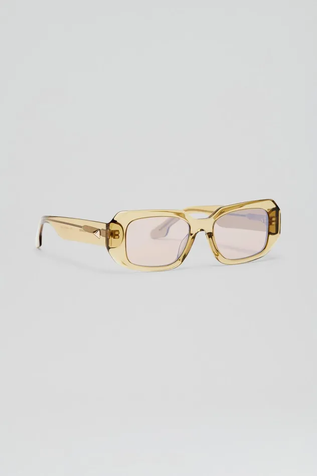 Women Scanlan Theodore Eyewear ST BOLD RECTANGLE SUNGLASSES Sahara Women Scanlan Theodore Eyewear ST BOLD RECTANGLE SUNGLASSES Sahara