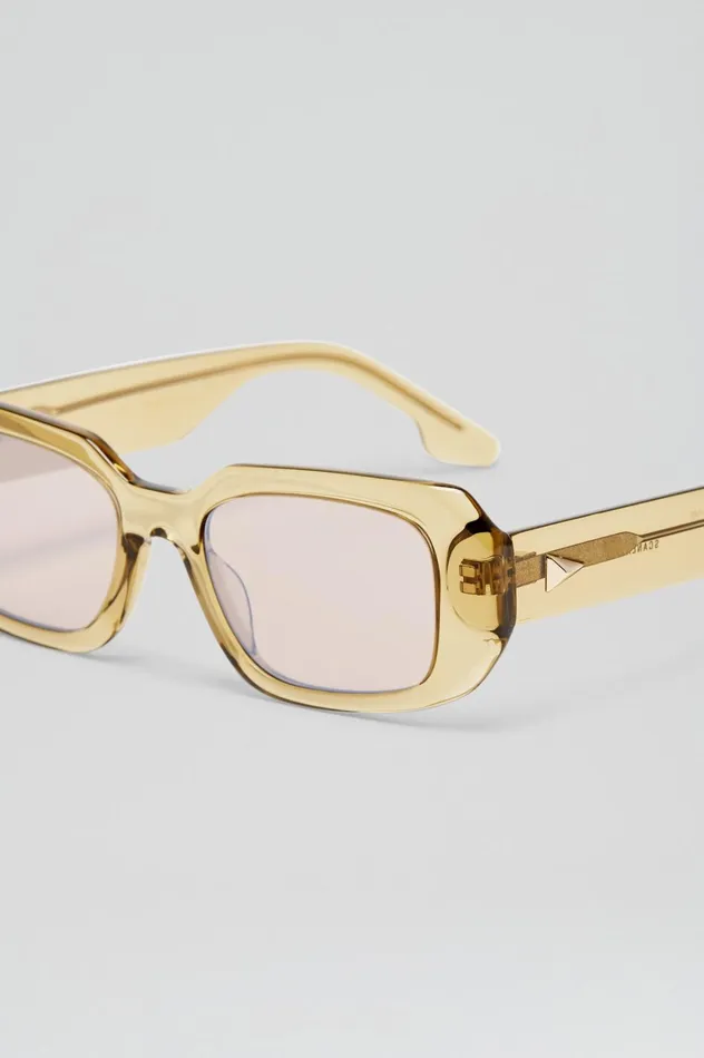 Women Scanlan Theodore Eyewear ST BOLD RECTANGLE SUNGLASSES Sahara Women Scanlan Theodore Eyewear ST BOLD RECTANGLE SUNGLASSES Sahara