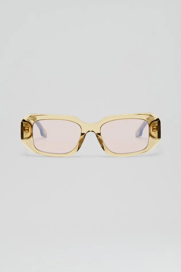 Women Scanlan Theodore Eyewear ST BOLD RECTANGLE SUNGLASSES Sahara Women Scanlan Theodore Eyewear ST BOLD RECTANGLE SUNGLASSES Sahara