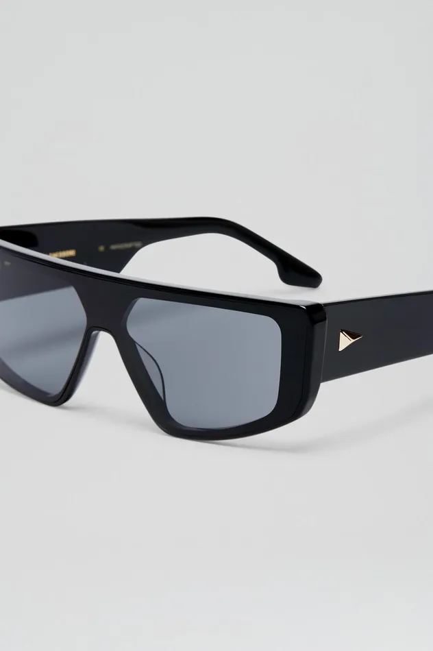 Women Scanlan Theodore Eyewear ST FLAT TOP II SUNGLASSES Black Women Scanlan Theodore Eyewear ST FLAT TOP II SUNGLASSES Black