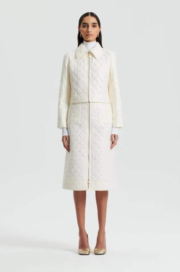 Women Scanlan Theodore Jackets QUILTED JACKET White