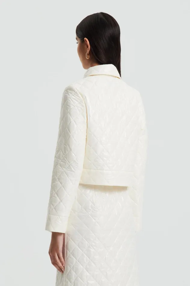 Women Scanlan Theodore Jackets QUILTED JACKET White Women Scanlan Theodore Jackets QUILTED JACKET White