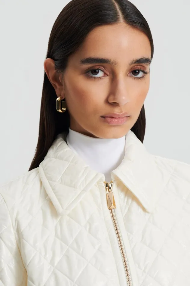 Women Scanlan Theodore Jackets QUILTED JACKET White Women Scanlan Theodore Jackets QUILTED JACKET White