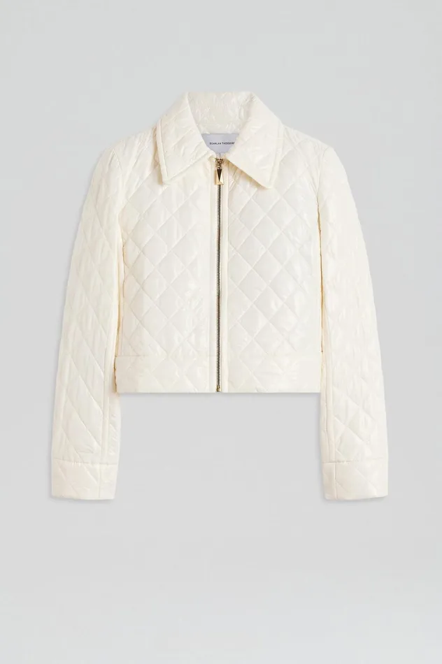 Women Scanlan Theodore Jackets QUILTED JACKET White Women Scanlan Theodore Jackets QUILTED JACKET White