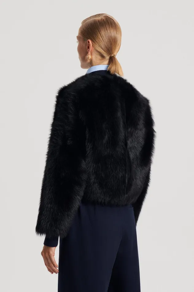 Women Scanlan Theodore Jackets TOSCANA COCOON JACKET Black Women Scanlan Theodore Jackets TOSCANA COCOON JACKET Black