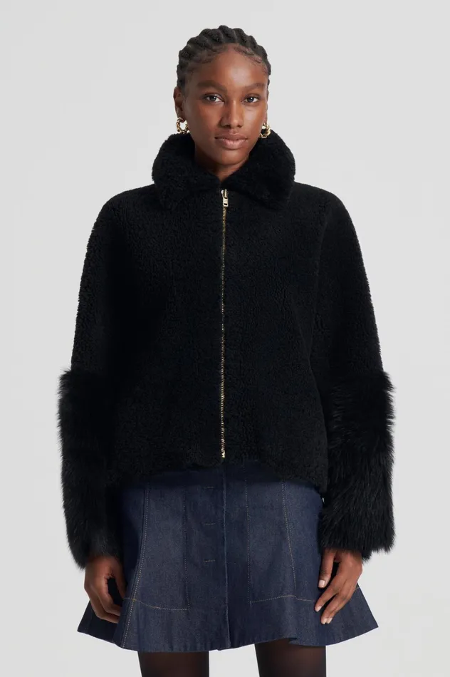 Women Scanlan Theodore Jackets TOSCANA TRAPEZE JACKET Black Women Scanlan Theodore Jackets TOSCANA TRAPEZE JACKET Black
