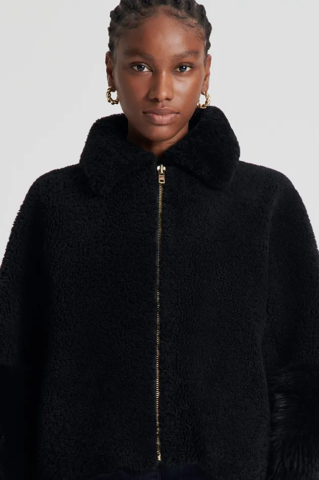 Women Scanlan Theodore Jackets TOSCANA TRAPEZE JACKET Black Women Scanlan Theodore Jackets TOSCANA TRAPEZE JACKET Black