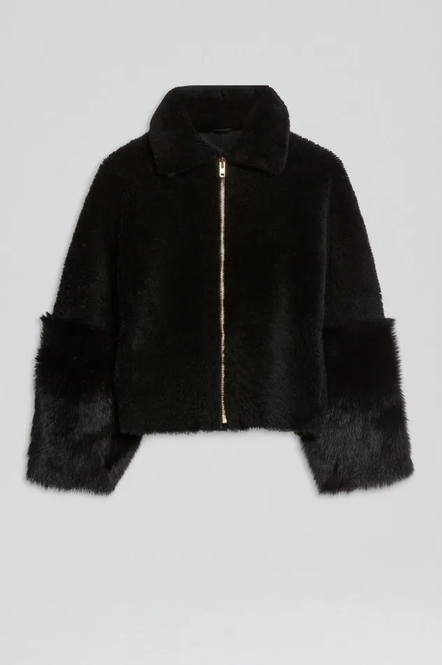 Women Scanlan Theodore Jackets TOSCANA TRAPEZE JACKET Black Women Scanlan Theodore Jackets TOSCANA TRAPEZE JACKET Black