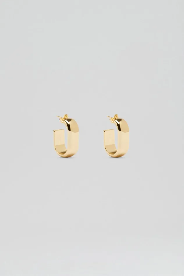 Women Scanlan Theodore Jewelry ROLO HOOP EARRINGS Lightgold Women Scanlan Theodore Jewelry ROLO HOOP EARRINGS Lightgold