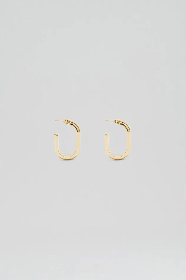 Women Scanlan Theodore Jewelry ROLO HOOP EARRINGS Lightgold Women Scanlan Theodore Jewelry ROLO HOOP EARRINGS Lightgold