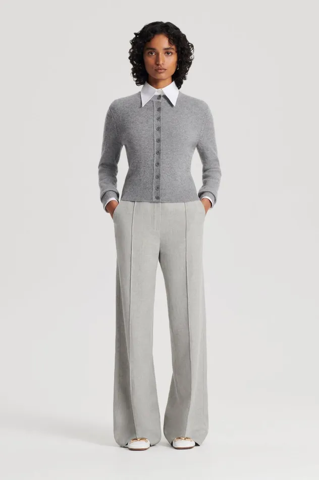 Women Scanlan Theodore Knitwear CASHMERE CARDIGAN Greymelange