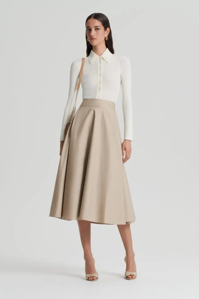 Women Scanlan Theodore Knitwear KNIT SHIRT Cream