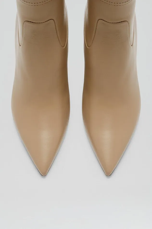 Women Scanlan Theodore Leather STRETCH ANKLE BOOT 85 Nude Women Scanlan Theodore Leather STRETCH ANKLE BOOT 85 Nude
