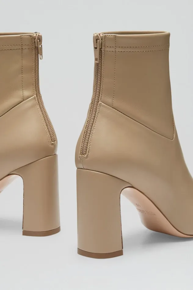Women Scanlan Theodore Leather STRETCH ANKLE BOOT 85 Nude Women Scanlan Theodore Leather STRETCH ANKLE BOOT 85 Nude