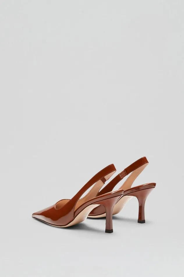 Women Scanlan Theodore Shoes POLISHED SLINGBACK 75 Cigar Women Scanlan Theodore Shoes POLISHED SLINGBACK 75 Cigar