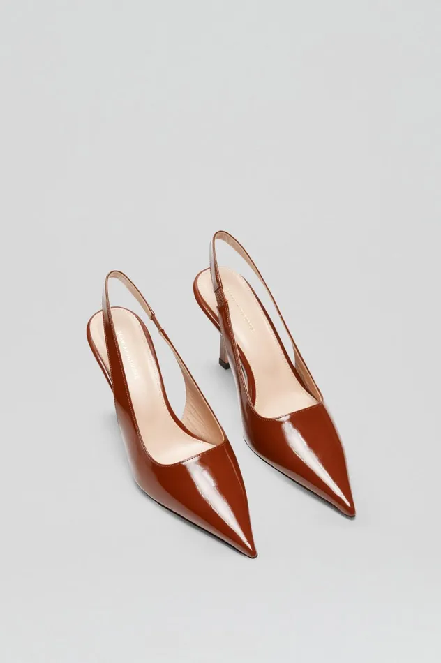 Women Scanlan Theodore Shoes POLISHED SLINGBACK 75 Cigar Women Scanlan Theodore Shoes POLISHED SLINGBACK 75 Cigar