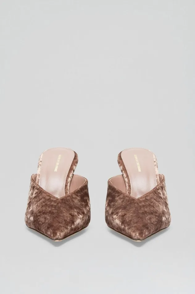 Women Scanlan Theodore Shoes VELVET MULE 75 Mink
