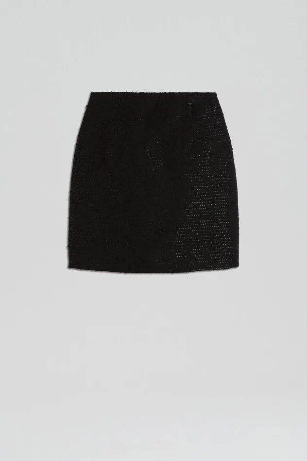 Women Scanlan Theodore Skirts TAILORED SEQUIN MINI SKIRT Black Women Scanlan Theodore Skirts TAILORED SEQUIN MINI SKIRT Black