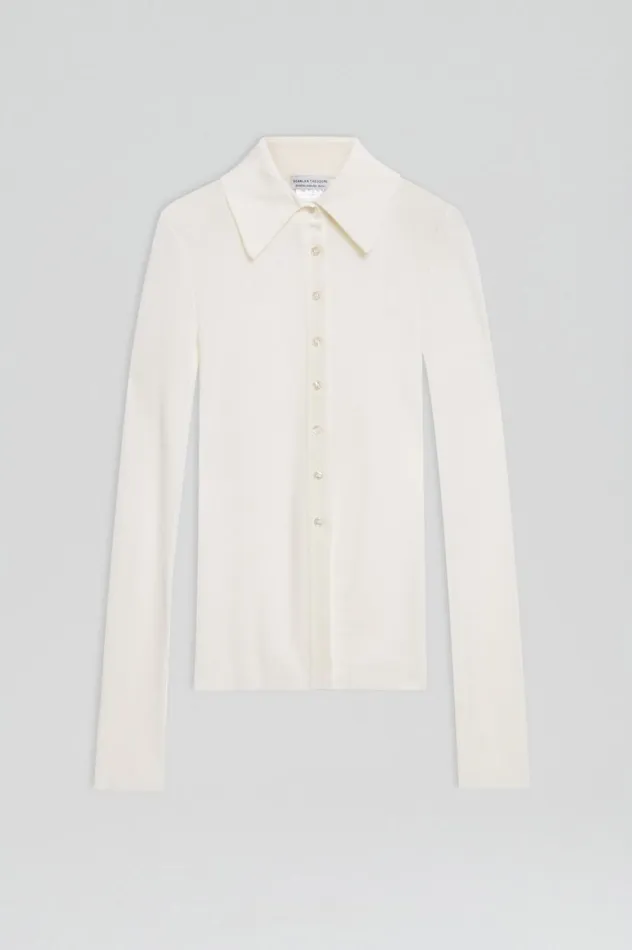 Women Scanlan Theodore Tops BABYWOOL CARDIGAN Ivory Women Scanlan Theodore Tops BABYWOOL CARDIGAN Ivory