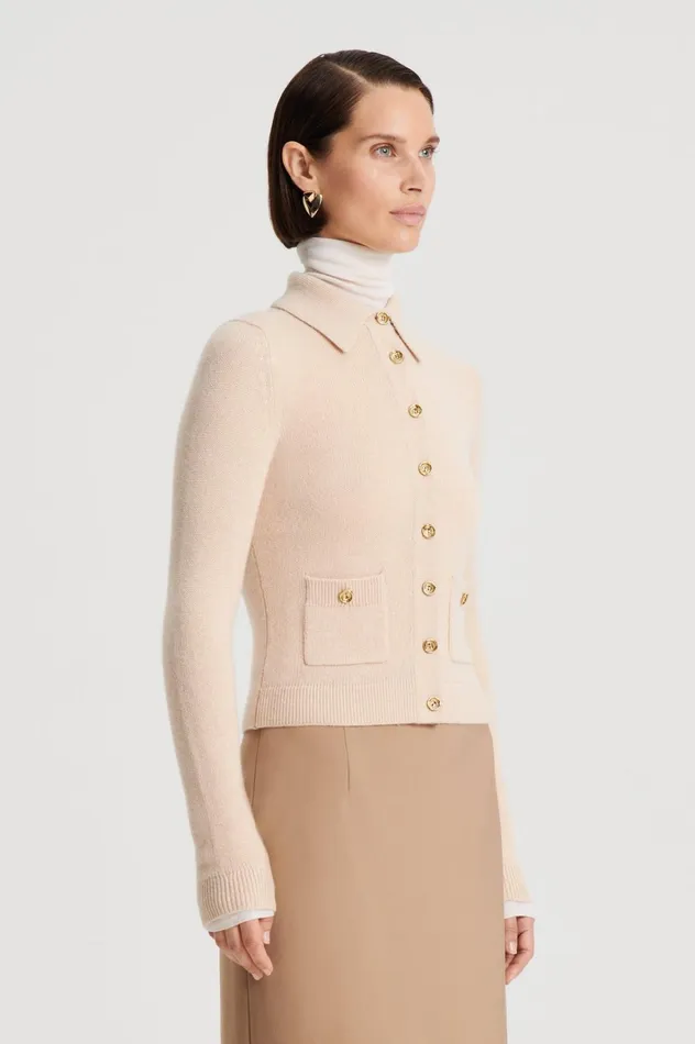 Women Scanlan Theodore Tops CASHMERE SHIRT Oat Women Scanlan Theodore Tops CASHMERE SHIRT Oat