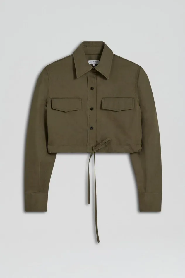 Women Scanlan Theodore Tops CROP CARGO SHIRT Jungle Women Scanlan Theodore Tops CROP CARGO SHIRT Jungle