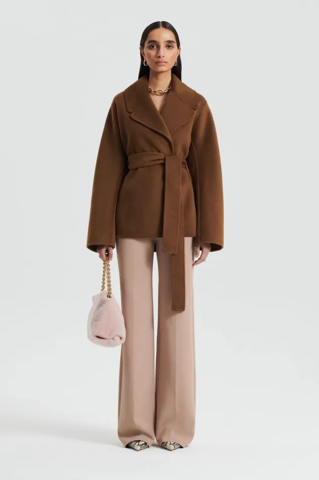 Women Scanlan Theodore Trousers CREPE KNIT TROUSER Oat