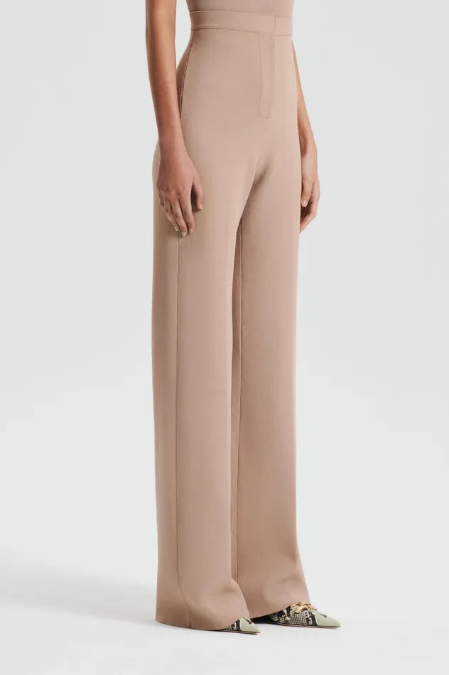 Women Scanlan Theodore Trousers CREPE KNIT TROUSER Oat Women Scanlan Theodore Trousers CREPE KNIT TROUSER Oat