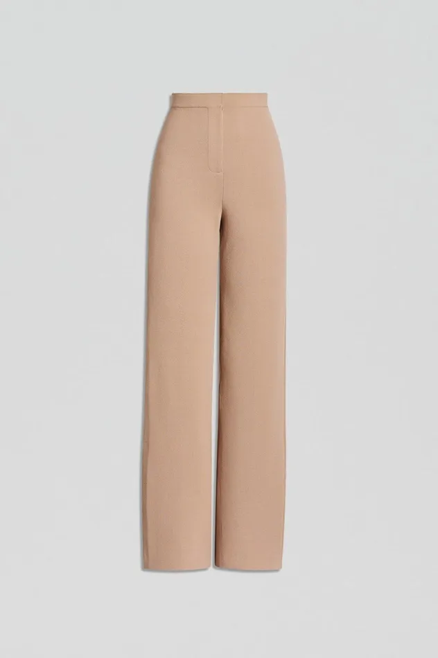 Women Scanlan Theodore Trousers CREPE KNIT TROUSER Oat Women Scanlan Theodore Trousers CREPE KNIT TROUSER Oat