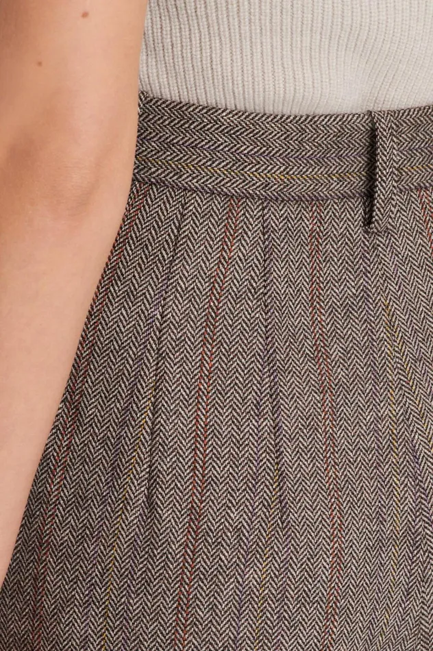 Women Scanlan Theodore Trousers HERRINGBONE WEAVE TROUSER Moro Women Scanlan Theodore Trousers HERRINGBONE WEAVE TROUSER Moro