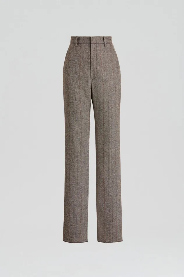 Women Scanlan Theodore Trousers HERRINGBONE WEAVE TROUSER Moro Women Scanlan Theodore Trousers HERRINGBONE WEAVE TROUSER Moro