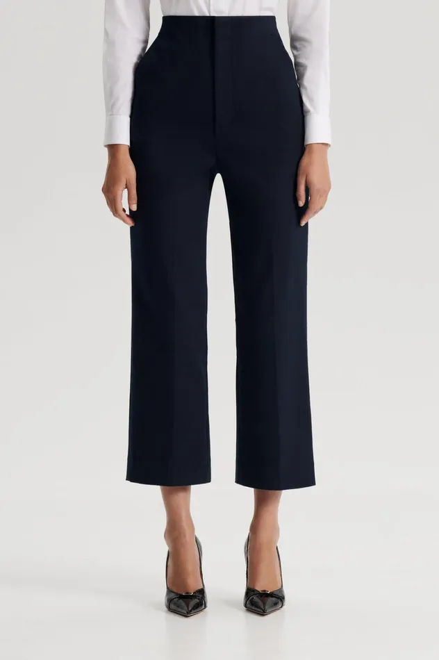 Women Scanlan Theodore Trousers MERCERISED COTTON TROUSER Navy Women Scanlan Theodore Trousers MERCERISED COTTON TROUSER Navy