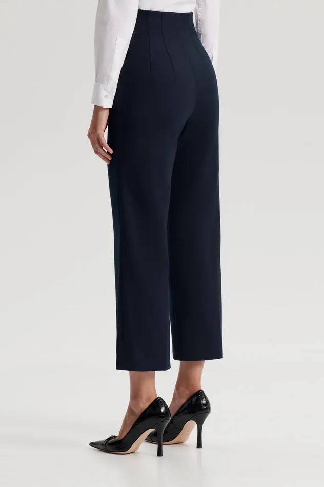 Women Scanlan Theodore Trousers MERCERISED COTTON TROUSER Navy Women Scanlan Theodore Trousers MERCERISED COTTON TROUSER Navy