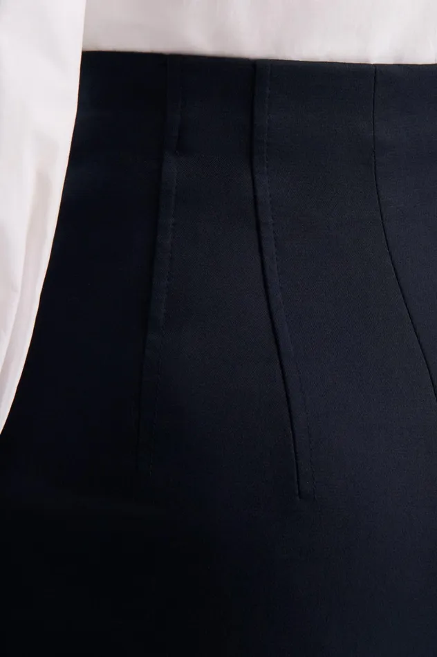 Women Scanlan Theodore Trousers MERCERISED COTTON TROUSER Navy Women Scanlan Theodore Trousers MERCERISED COTTON TROUSER Navy