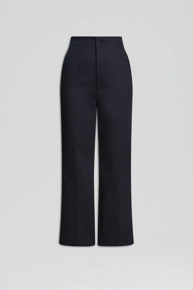 Women Scanlan Theodore Trousers MERCERISED COTTON TROUSER Navy Women Scanlan Theodore Trousers MERCERISED COTTON TROUSER Navy