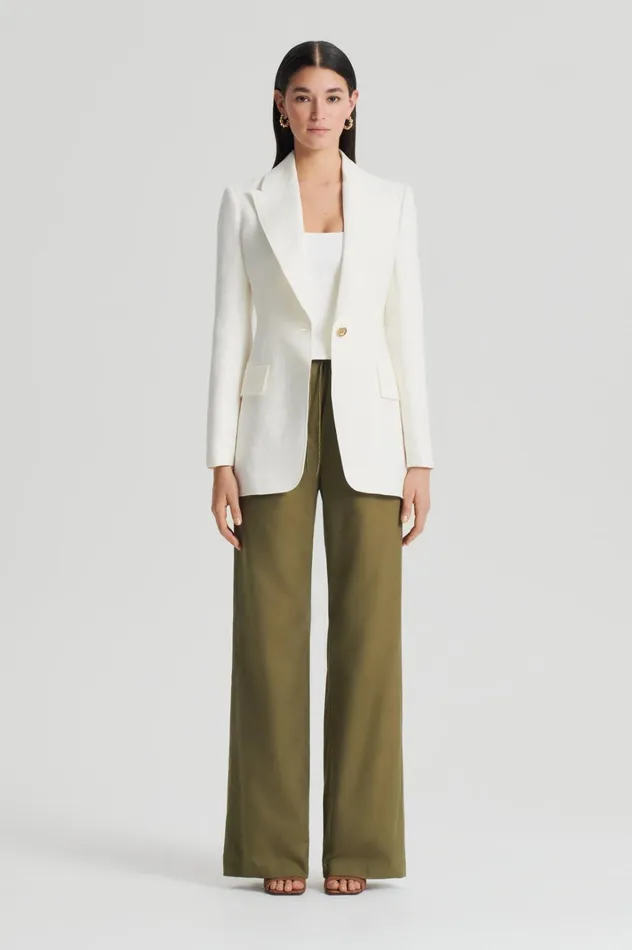 Women Scanlan Theodore Trousers POCKET CARGO Khaki