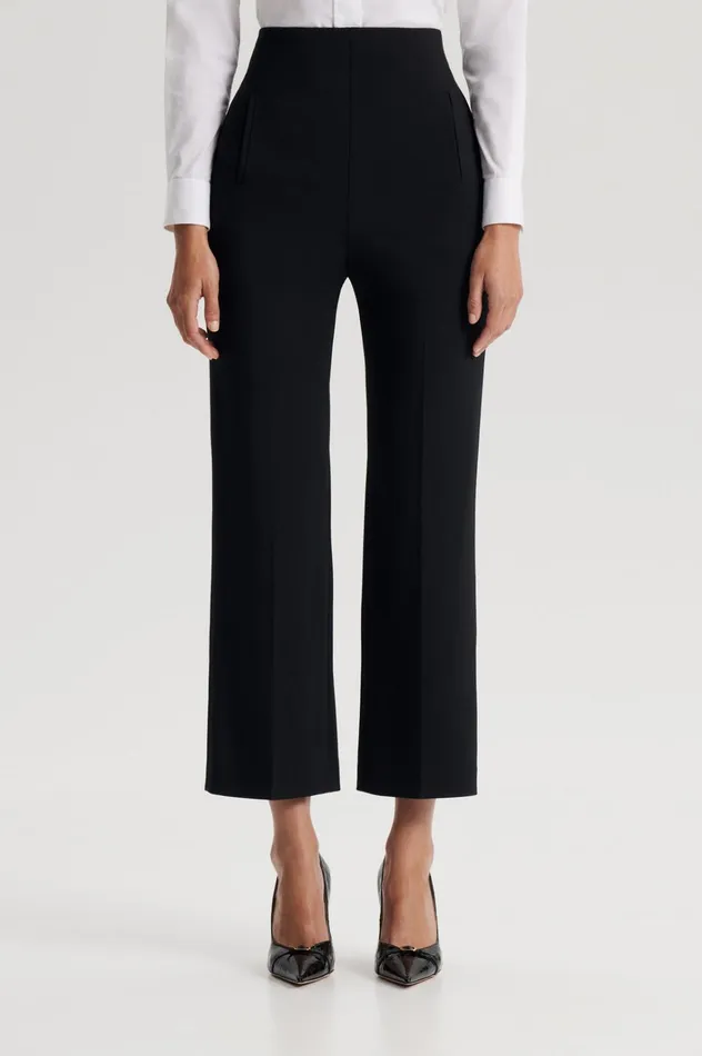 Women Scanlan Theodore Trousers TAILORED CROP HIGH WAIST TROUSER Black Women Scanlan Theodore Trousers TAILORED CROP HIGH WAIST TROUSER Black