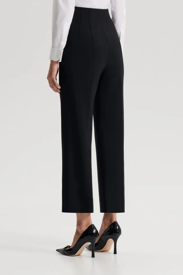 Women Scanlan Theodore Trousers TAILORED CROP HIGH WAIST TROUSER Black Women Scanlan Theodore Trousers TAILORED CROP HIGH WAIST TROUSER Black