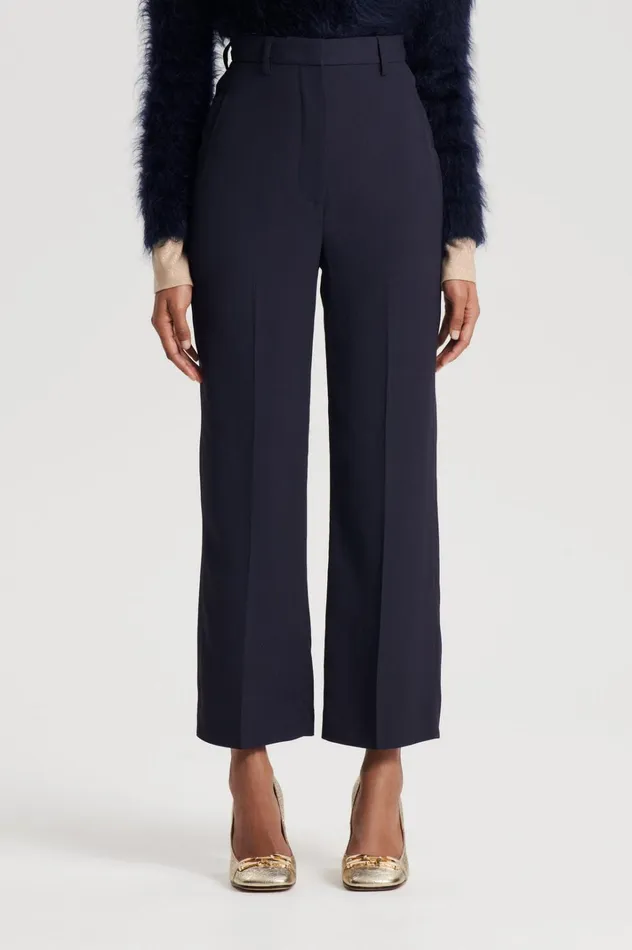 Women Scanlan Theodore Trousers TAILORED CROP TROUSER Navy Women Scanlan Theodore Trousers TAILORED CROP TROUSER Navy