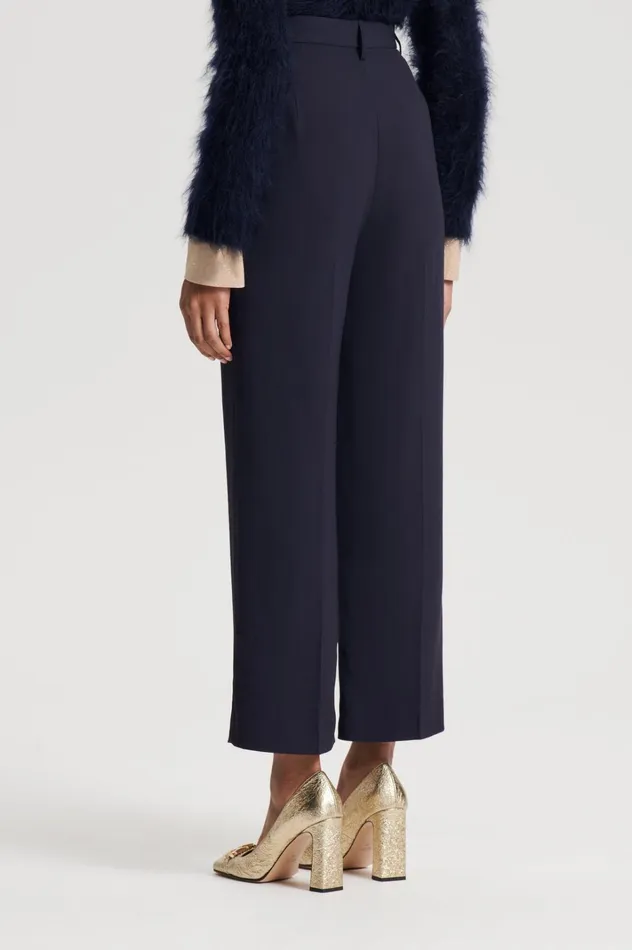 Women Scanlan Theodore Trousers TAILORED CROP TROUSER Navy Women Scanlan Theodore Trousers TAILORED CROP TROUSER Navy