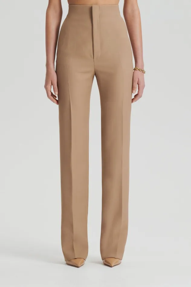 Women Scanlan Theodore Trousers WOOL BARATHEA SLIM TROUSER Camel Women Scanlan Theodore Trousers WOOL BARATHEA SLIM TROUSER Camel