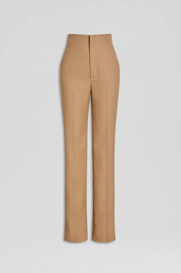 Women Scanlan Theodore Trousers WOOL BARATHEA SLIM TROUSER Camel Women Scanlan Theodore Trousers WOOL BARATHEA SLIM TROUSER Camel