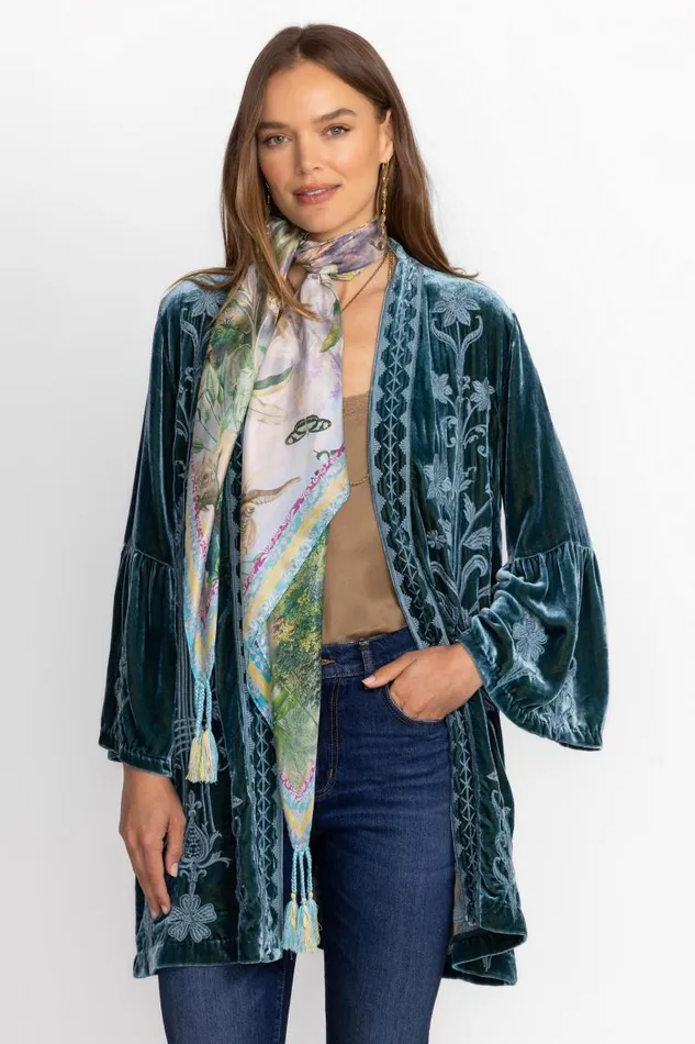 Women Scarves Johnny Was RAWI SILK SCARF Rawi Scarf Print Women Scarves Johnny Was RAWI SILK SCARF Rawi Scarf Print
