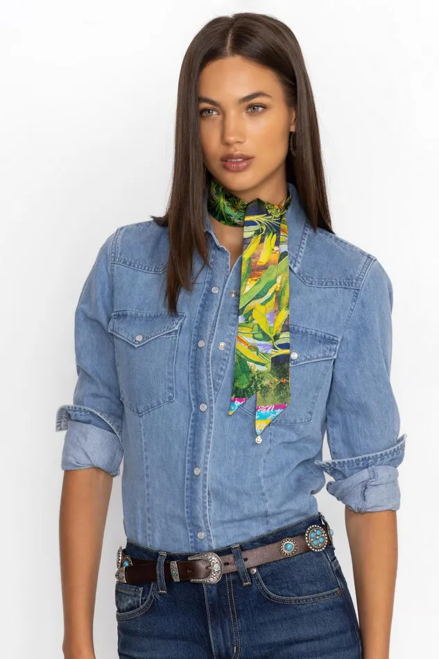 Women Scarves Johnny Was RAWI SILK SCARF Rawi Scarf Print Women Scarves Johnny Was RAWI SILK SCARF Rawi Scarf Print