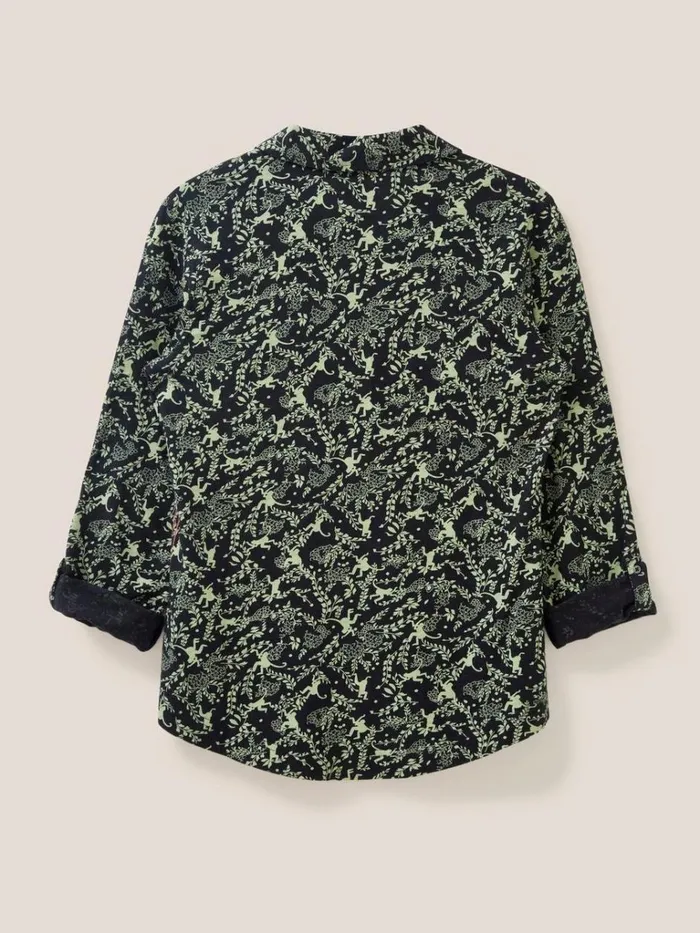 Women SHIRTS and BLOUSES White Stuff Annie Cotton Jersey Shirt Green Print Women SHIRTS and BLOUSES White Stuff Annie Cotton Jersey Shirt Green Print