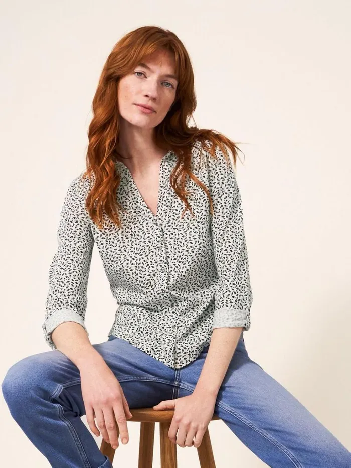 Women SHIRTS and BLOUSES White Stuff Annie Cotton Jersey Shirt Ivory Multi Women SHIRTS and BLOUSES White Stuff Annie Cotton Jersey Shirt Ivory Multi