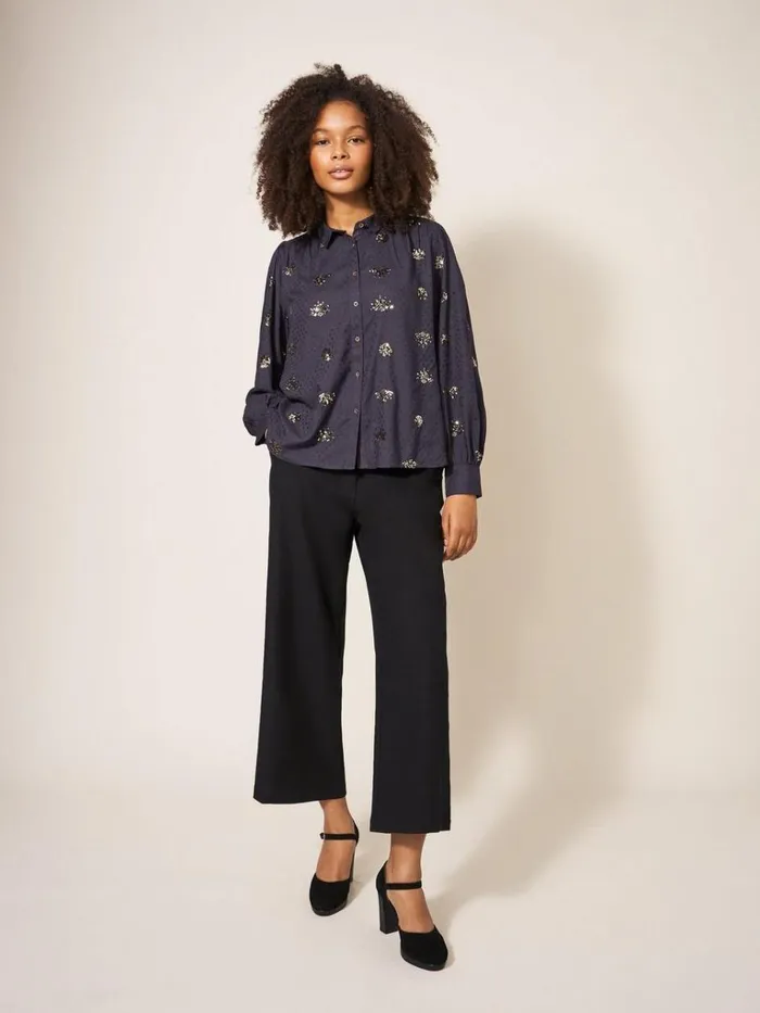 Women SHIRTS and BLOUSES White Stuff Ayla Sequin Shirt Black Multi Women SHIRTS and BLOUSES White Stuff Ayla Sequin Shirt Black Multi