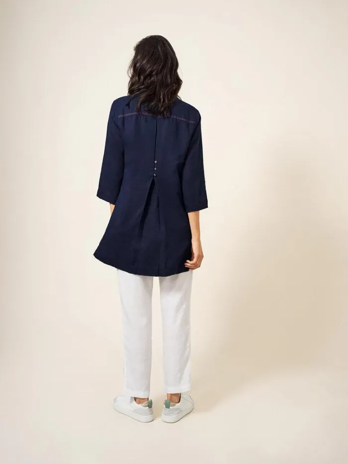 Women SHIRTS and BLOUSES White Stuff Blaire Tunic Linen Dark Navy Women SHIRTS and BLOUSES White Stuff Blaire Tunic Linen Dark Navy