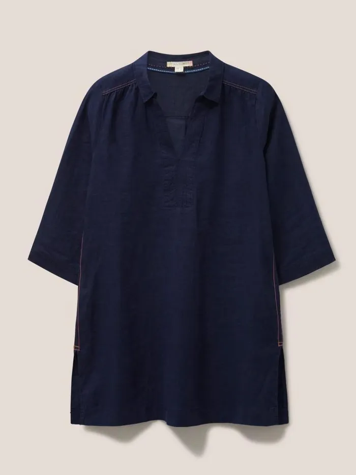 Women SHIRTS and BLOUSES White Stuff Blaire Tunic Linen Dark Navy Women SHIRTS and BLOUSES White Stuff Blaire Tunic Linen Dark Navy