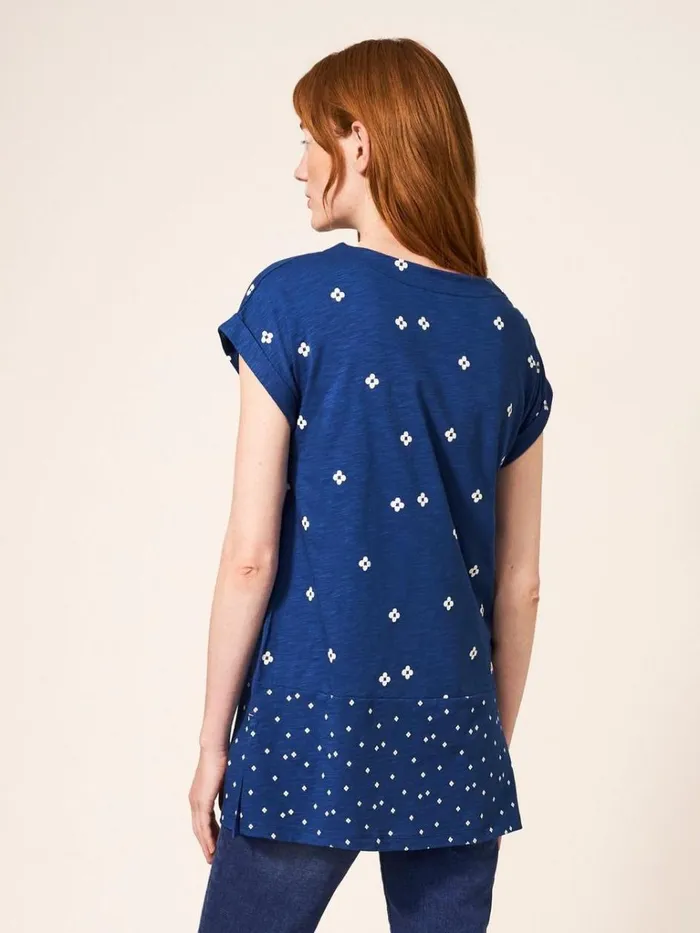 Women SHIRTS and BLOUSES White Stuff CARRIE CREW NECK TUNIC Navy Print Women SHIRTS and BLOUSES White Stuff CARRIE CREW NECK TUNIC Navy Print