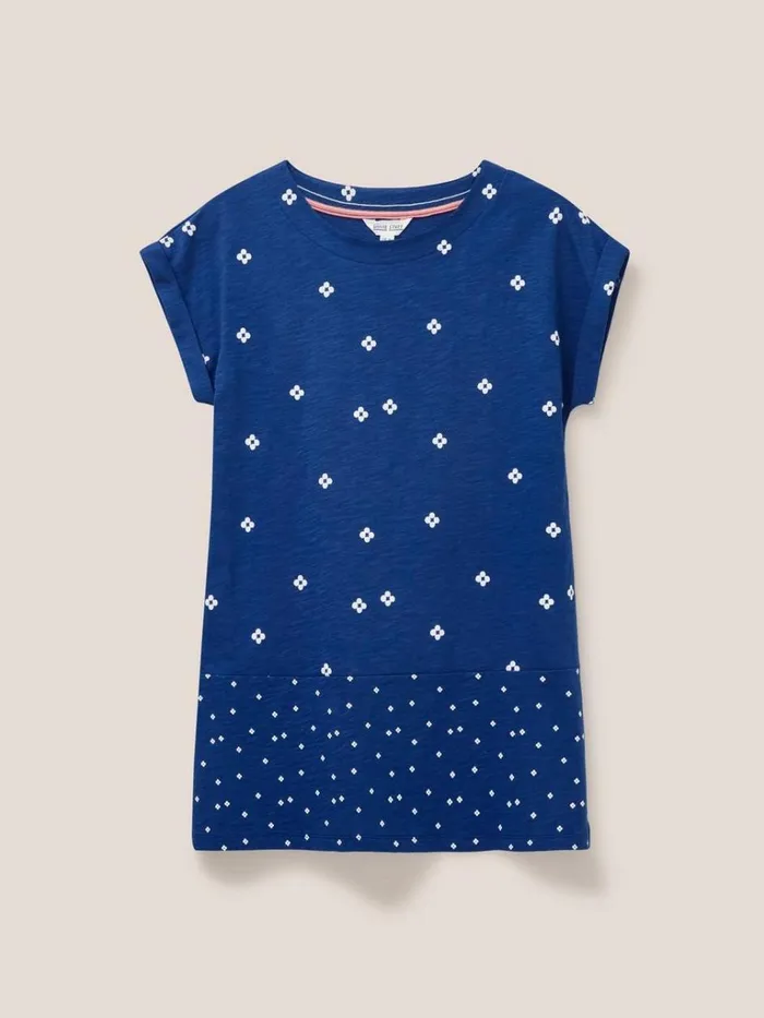 Women SHIRTS and BLOUSES White Stuff CARRIE CREW NECK TUNIC Navy Print Women SHIRTS and BLOUSES White Stuff CARRIE CREW NECK TUNIC Navy Print